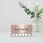 Carte de fidélité | Moderne Blush Rose Gold Beauty (Debout devant)