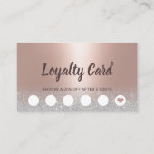 Carte de fidélité | Moderne Blush Rose Gold Beauty (Devant)
