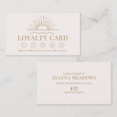 Carte de fidélité moderne Boho Sun and Beach Wave (Devant / Derrière)