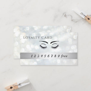 Carte de fidélité moderne bokeh cils & sourcils
