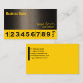 Carte de fidélité moderne Brunet Jaune Salon de co (Devant / Derrière)