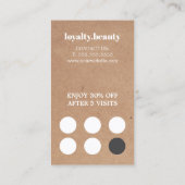 Carte De Fidélité Moderne Design Imprimé Kraft Bold Coiffeur Salon (Dos)