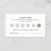 Carte de fidélité moderne Elegant Black Lace Or (Dos)