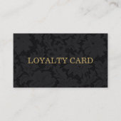 Carte de fidélité moderne Elegant Black Lace Or (Devant)