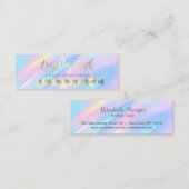 Carte De Fidélité Moderne Élégant Coeurs Professionnels Holographiqu (Devant / Derrière)