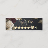 Carte De Fidélité Moderne Élégant Coeurs Professionnels Roses (Devant)