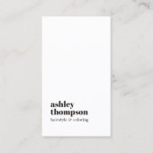 Carte De Fidélité Moderne élégant élégant salon de coiffure noir bla (Devant)