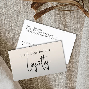 Carte De Fidélité Moderne Elégant Faux Metal Bold Salon Shop