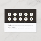 Carte de fidélité moderne Elégant foncé faux or (Dos)