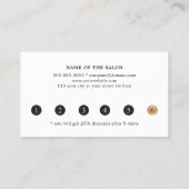 Carte De Fidélité Moderne Elegant foncé faux or Coeur Beauté Loyauté (Dos)