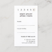 Carte De Fidélité Moderne Elegant Gris Gris Belle Grille (Dos)