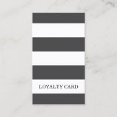 Carte De Fidélité Moderne Elegant Gris Gris Belle Grille (Devant)