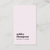 Carte De Fidélité Moderne Élégant Rose élégant Salon aux cheveux bla (Devant)