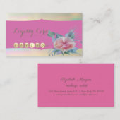 Carte de fidélité moderne, élégante, Fleur (Devant / Derrière)