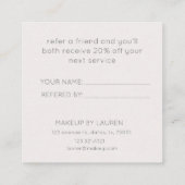 carte de fidélité moderne en or rose texturé (Dos)