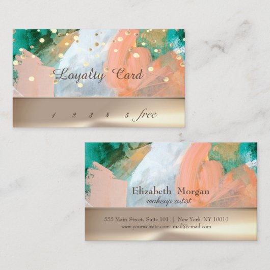 Carte de fidélité moderne et élégante (Devant / Derrière)