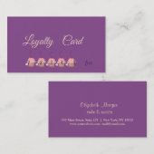 Carte de fidélité moderne et élégante Cupcakes (Devant / Derrière)