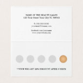 Carte de fidélité moderne Faux Gold White Strips (Intérieur déplié)