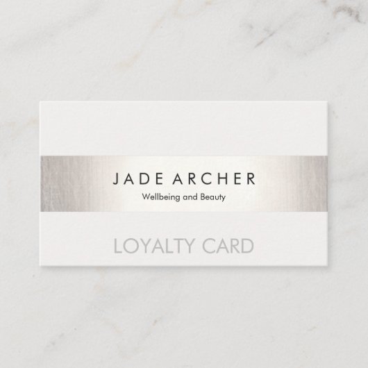 Carte de fidélité moderne FAUX Silver (Devant)