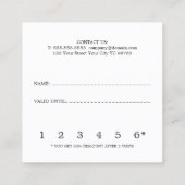 Carte de fidélité moderne Faux Silver Beauty (Dos)