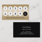 Carte de fidélité Moderne Foil Gold Beauté Salon (Devant / Derrière)