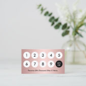 Carte de fidélité Moderne Foil Rose Gold Beauty Sa (Debout devant)
