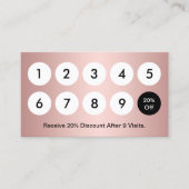 Carte de fidélité Moderne Foil Rose Gold Beauty Sa (Devant)