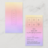 Carte De Fidélité Moderne minimaliste Rainbow Pastel (Devant / Derrière)