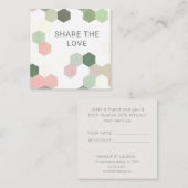 carte de fidélité moderne motif géométrique pastel (Devant / Derrière)