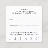 Carte De Fidélité Moderne Pastel Colors Salon de Beauté (Dos)