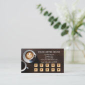 Carte de fidélité moderne pour café avec code QR (Debout devant)