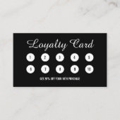 Carte de fidélité moderne professionnelle en noir  (Devant)