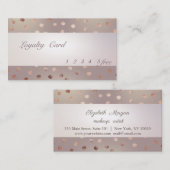 Carte de fidélité moderne, rayée, pointillée (Devant / Derrière)