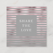 Carte de fidélité moderne Rose Gold (Devant)