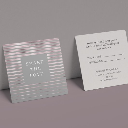 Carte de fidélité moderne Rose Gold