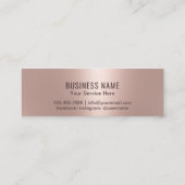 Carte de fidélité | Moderne Rose Gold Metallic 6 P (Dos)