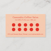 Carte De Fidélité Moderne rouge orange Abstrait élégant (Dos)