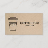 Carte De Fidélité Moderne Rustique Brown Simple Cute Café (Devant)