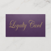 Carte de fidélité moderne Simple Chic Purple Faux  (Devant)