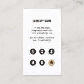 Carte de fidélité moderne Simple Dark Faux Gold (Dos)