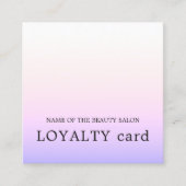 Carte De Fidélité Moderne Simple Lumière Rose Violet Beauté (Devant)