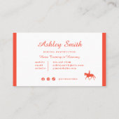 Carte de fidélité Moderne Trendy Horse Training (Dos)