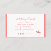 Carte de fidélité Moderne Trendy Horse Training (Dos)