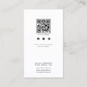 Carte de fidélité moderne White Instagram inspirée (Dos)