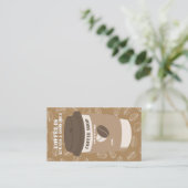 Carte de fidélité modifiable marron pour la maison (Debout devant)