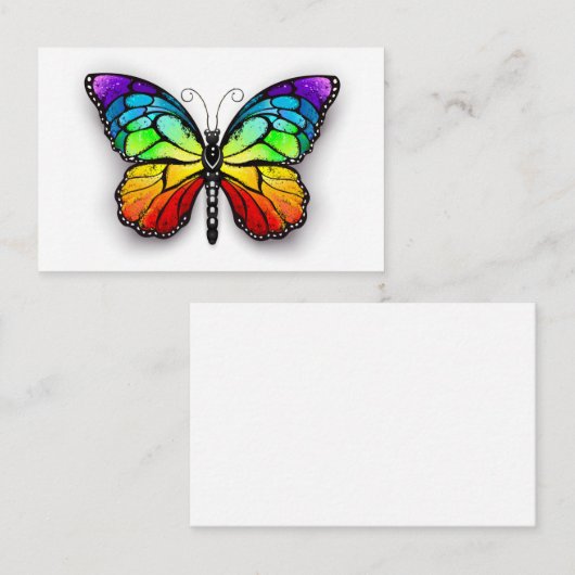 Carte De Fidélité Monarque papillon arc-en-ciel (Devant / Derrière)