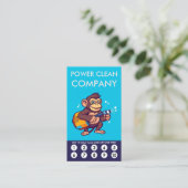 Carte De Fidélité Monkey Power Clean Loyalty Punch Card (Debout devant)