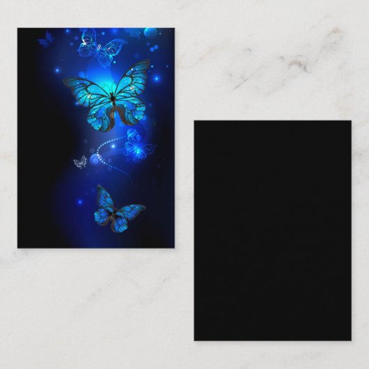 Carte De Fidélité Morpho Butterfly in the Dark Background (Devant / Derrière)