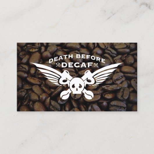 Carte De Fidélité mort avant café beiche (Devant)