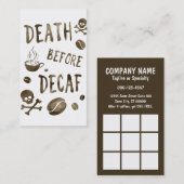 Carte De Fidélité mort avant decaf bokeh (Devant / Derrière)